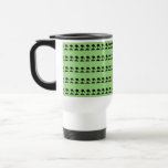Bird Pattern in Black and Green. Mug