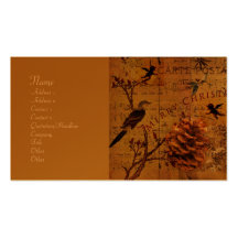 Bird Song Christmas Business Card Templates