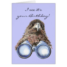 Bird Watcher Birthday Animal Humour Over the Hill Cards