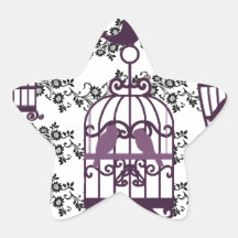 Birdcages Star Sticker