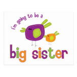 birdie big sister to be post card