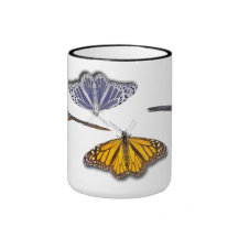BIRDS AND BUTTERFLIES MUGS