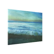 Birds At Sunset On Whitby Shores Gallery Wrapped Canvas
