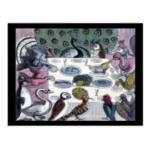 Birds Dinner Party Post Cards