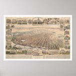 Bird's eye view of Sacramento, Calif. (1293) Posters