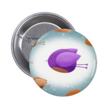 Birds Flying Pinback Buttons
