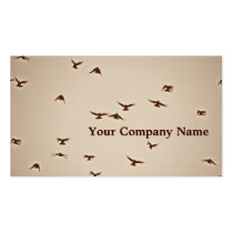 Birds In Flight Sepia Custom Business Cards business cards
