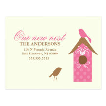 Birds Nest Moving Announcements Post Cards