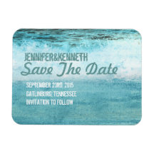 Birds on a Park Bench Wedding Save the Date Rectangular Magnets