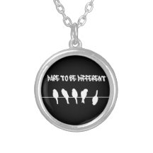Birds on a wire – dare to be different (black) pendants