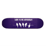 Birds on a wire – dare to be different (black) skate boards