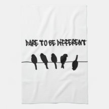 Birds on a wire – dare to be different hand towels