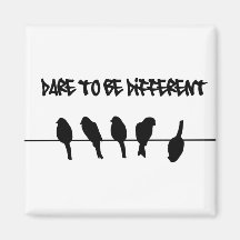 Birds on a wire – dare to be different fridge magnets