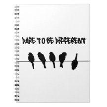 Birds on a wire – dare to be different notebook