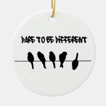 Birds on a wire – dare to be different ornament