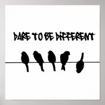 Birds on a wire – dare to be different print
