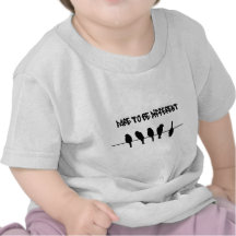Birds on a wire – dare to be different t-shirts