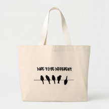 Birds on a wire – dare to be different tote bags