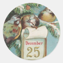 Birds on Decemeber 25th Sticker