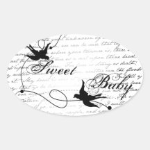 Birds Oval Stickers