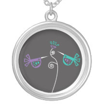birds personalized necklace