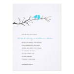Birds Silhouettes Wedding Invitation - Turquoise -