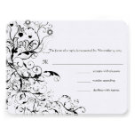 Birds & Swirls Wedding RSVP Response Card Personalized Announcement