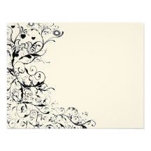 Birds & Swirls Wedding RSVP Response Card Personalised Invite