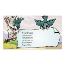 Birds with Banner Business Cards