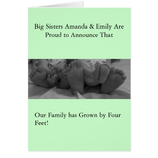 Birth annoucement greeting cards