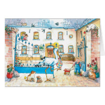 Birth announcement "Baby's Arrival" Greeting Card Kaarten