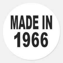 Birthday 1966 round sticker