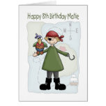 Birthday 8 Pirate Greeting Cards