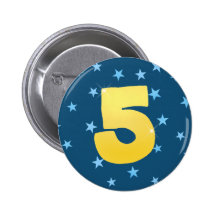 Birthday badge - customisable number pin