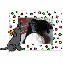 Birthday Black Labrador Cartoon Photo Frame Photo Cut Out