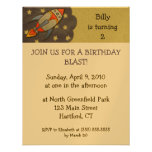 Birthday Blast Rocket Birthday Party Invitations