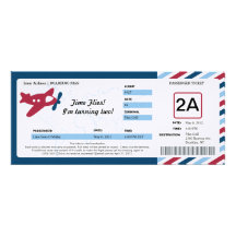 Birthday Boarding Pass Ticket Personalised Announcements