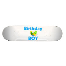 Birthday Boy With Toy Airplane Skateboard Deck
