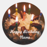 Birthday Cake Happy Birthday Round Sticker