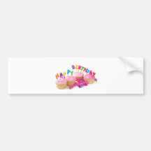 Birthday-cake-happy.jpg Bumper Sticker