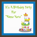 Birthday Cake Invitation invitations
