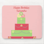 BIRTHDAY CAKE MOUSE PAD PINK AND GREEN