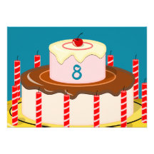 Birthday Cake Personalised Invitation