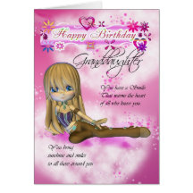 Birthday card for Granddaughter, Moonies Cutie Pie