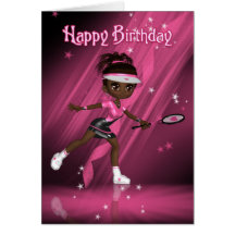 Birthday Card Tennis Player - Tweens & Teens - Afr