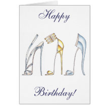 Birthday card with fancy shoes