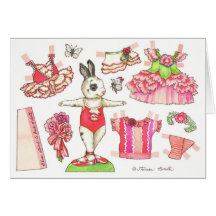Birthday Carnation Paper Doll Card