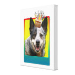 Birthday Cupcake - Australian Cattle Dog Stretched Canvas Prints