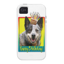 Birthday Cupcake - Australian Cattle Dog Case-Mate iPhone 4 Case