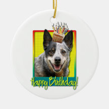 Birthday Cupcake - Australian Cattle Dog Christmas Ornaments